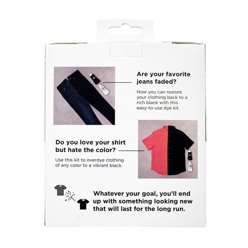 Craft County Rit Back to Black Dye Kit - Restore Your Faded Color Back to a Vibrant Black - Includes ColorStay Dye Fixative and Gloves - Image 2